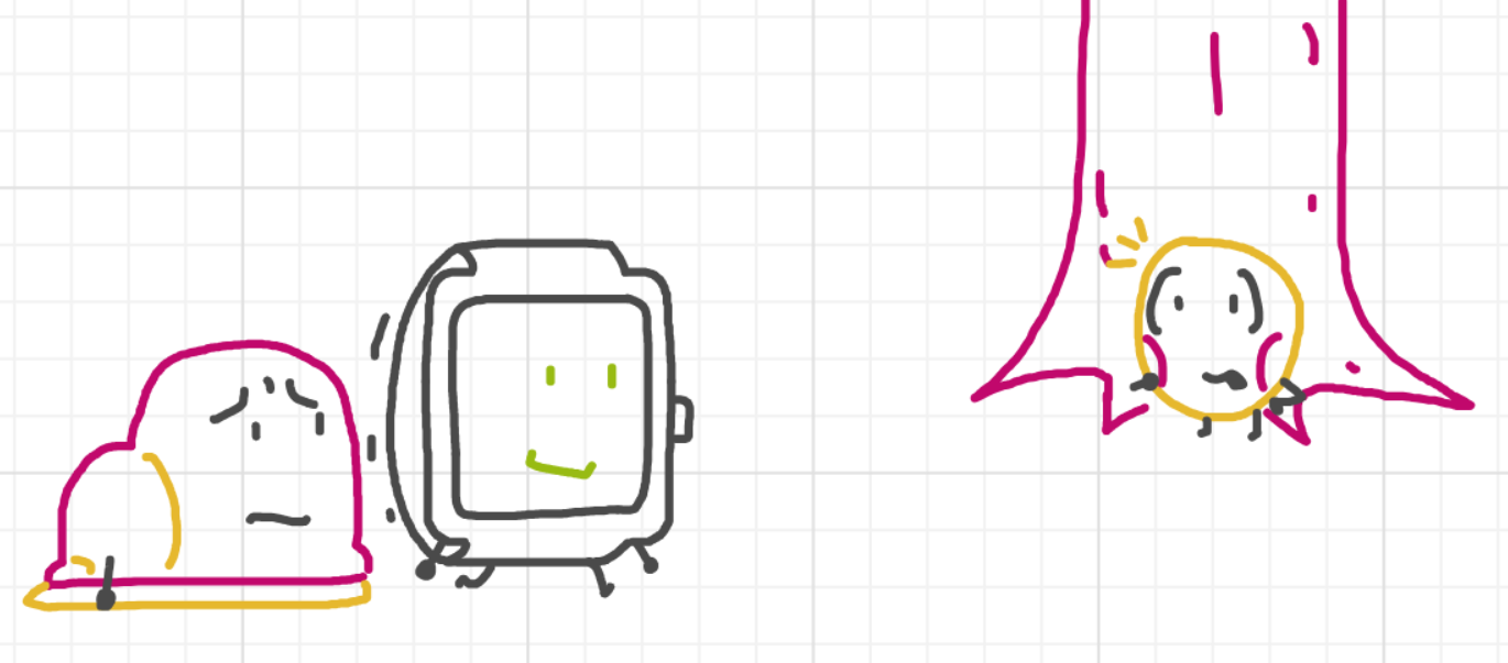 A panel from What's The Point, episode five of the Board Boards object show by Furretwalk/WalkingFurret.